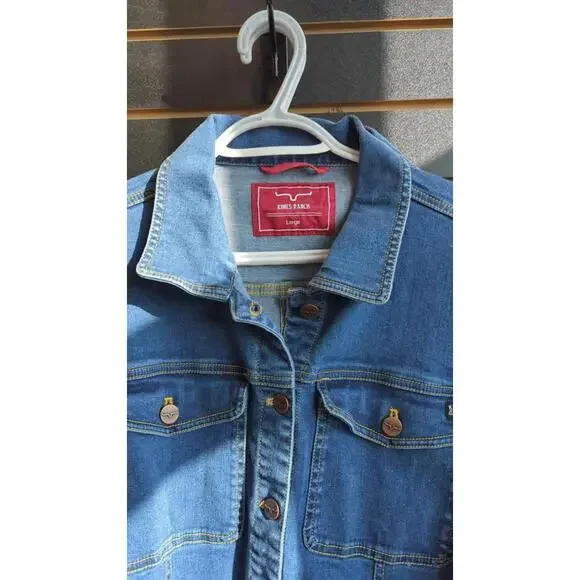 Kimes Ranch Becca Denim Shacket Jacket Large - Picture 2 of 4